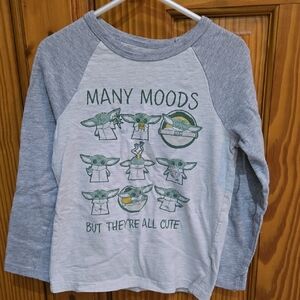 Gray Kids Shirt with Cute Character Print